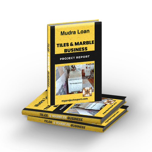 mudra loan project report of tiles and marble business with three cover books set