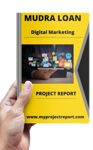 Digital marketing project report cover in hand